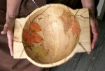 Turned Bowl with Carvings